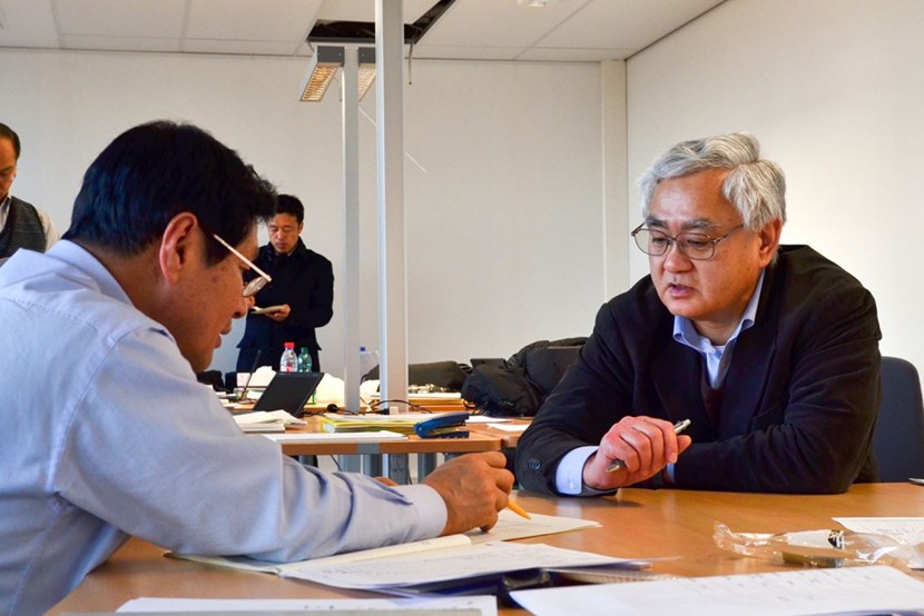 Hideo Nakajima (right) is seen at ITER Headquarters in 2013 with the Korean Domestic Agency head Kijung Jung during a Unique ITER Team week, when the heads of the seven Domestic Agencies and their closest collaborators met in person with ITER colleagues on pressing issues. Mr Nakajima is the latest recipient of the JSME Codes and Standards Award for International Achievement for his contribution to rules for superconducting magnet structures. (Click to view larger version...)